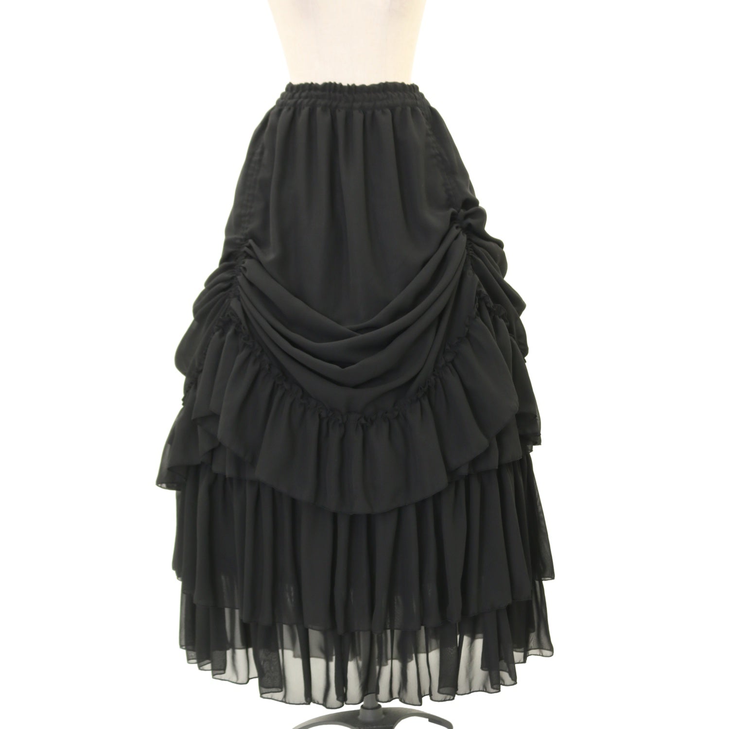 ATELIER PIERROT バッスルスカート　ロング　ブラック ATELIER PIERROT バッスルロングスカート