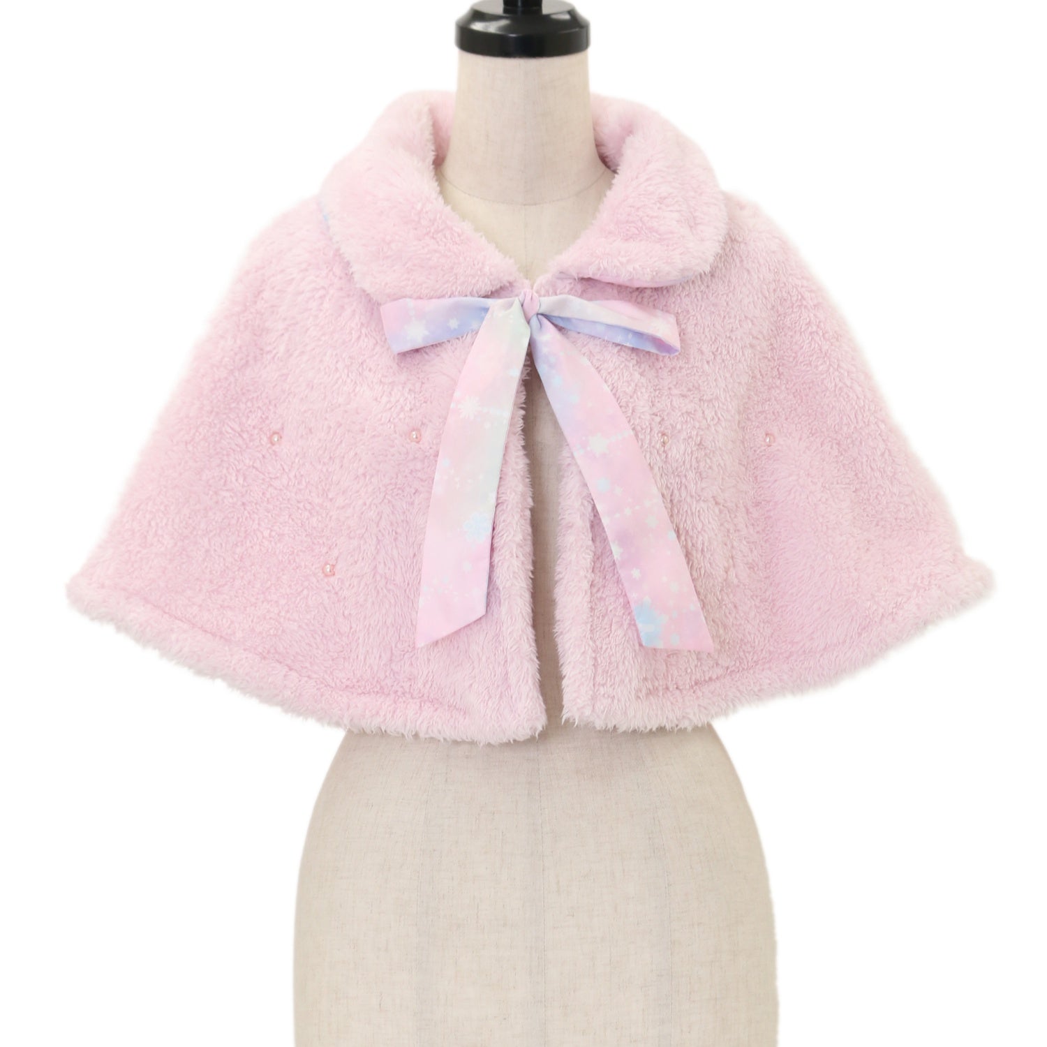 【milky ange】ビックフード付きミニマント　ミニケープコート milky ange】ビックフード付きミニマント ミニケープコート