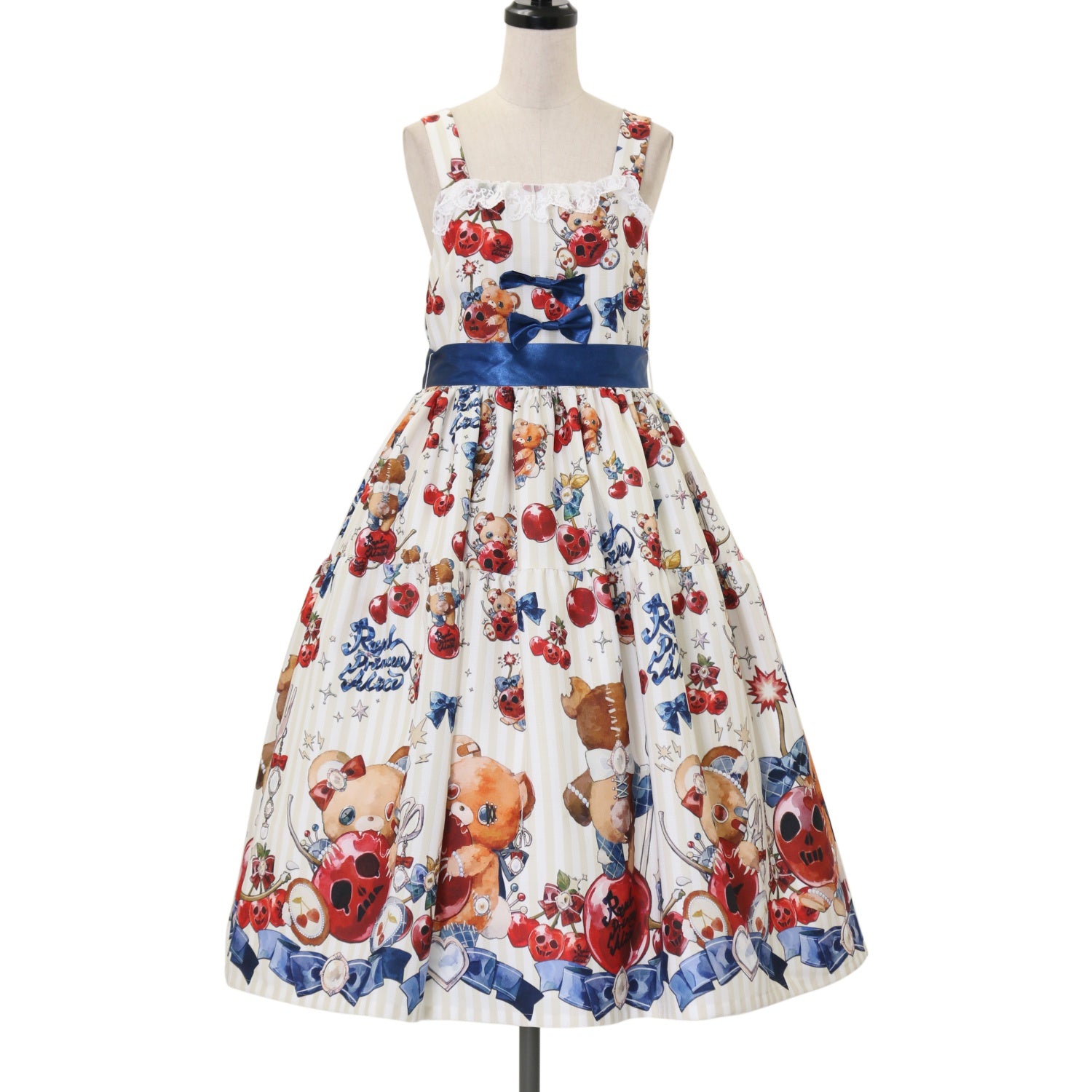 スカルサイコチェリー Spinコラボ ジャンパースカート スカルサイコチェリー・Spinコラボ ジャンパースカート（赤チェック