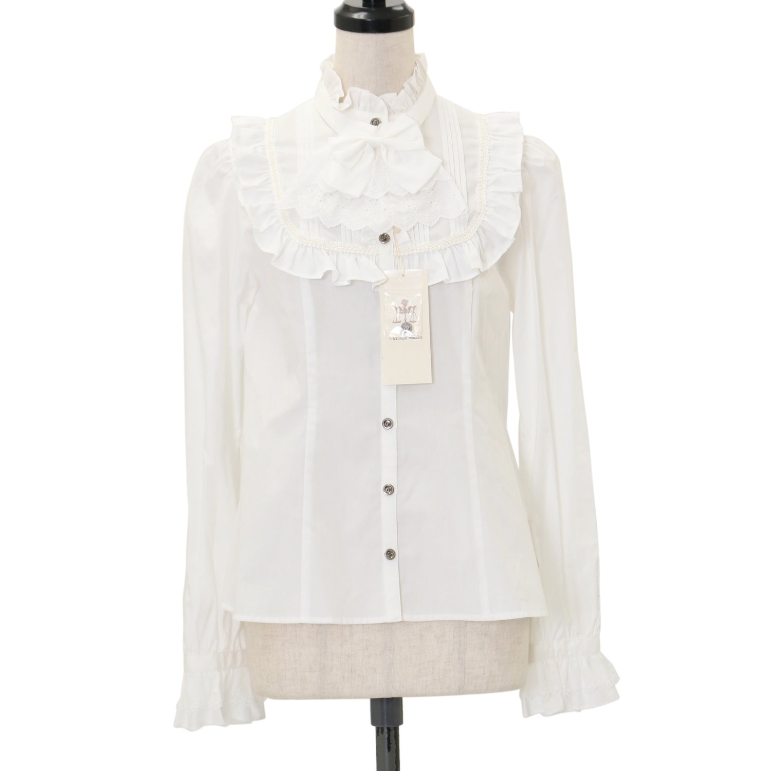 リボンドールブラウス 生成り ドール用 シアーブラウス/blouse[60F 
