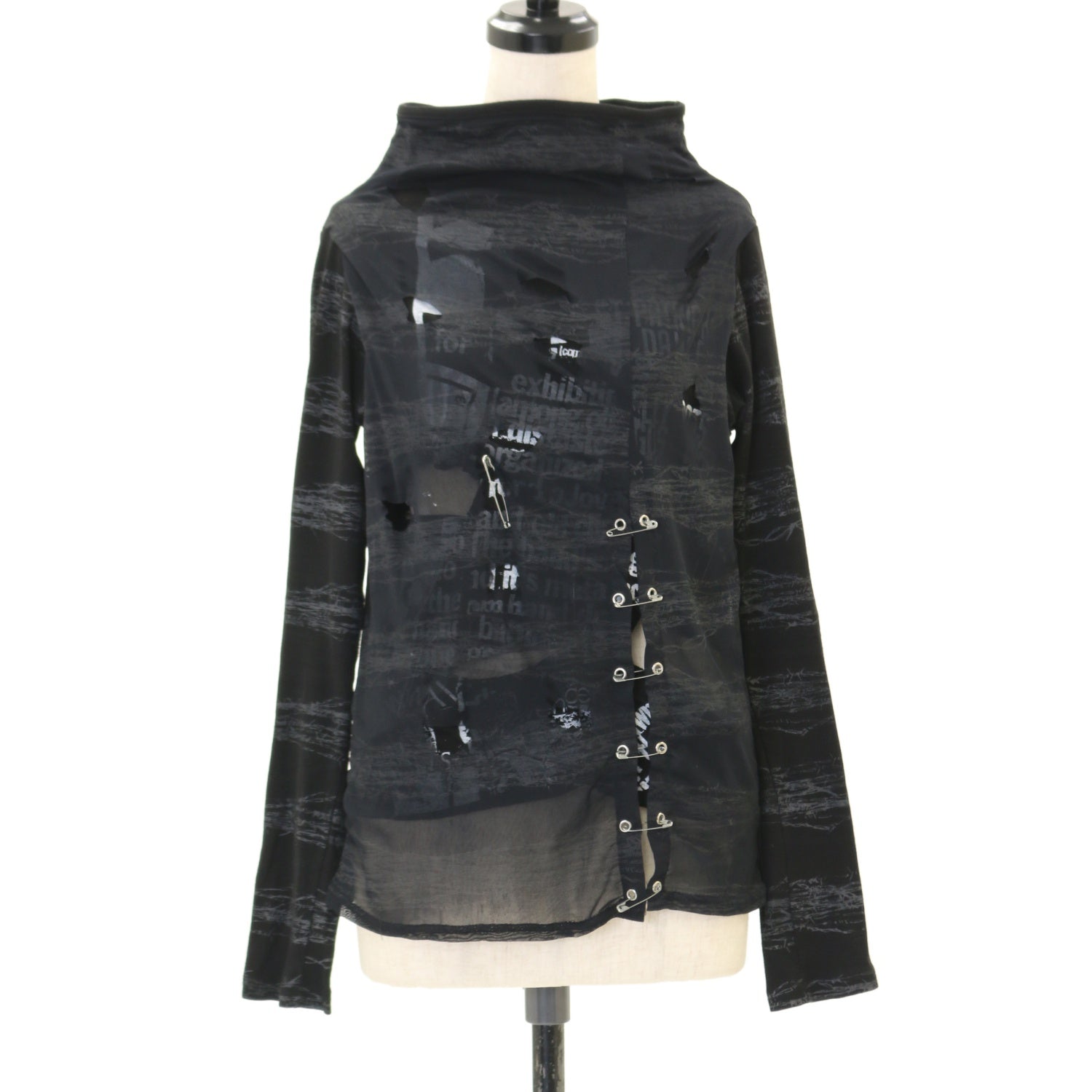 USED】ANARCHY 有刺鉄線プリントオフネックトップス | h.NAOTO