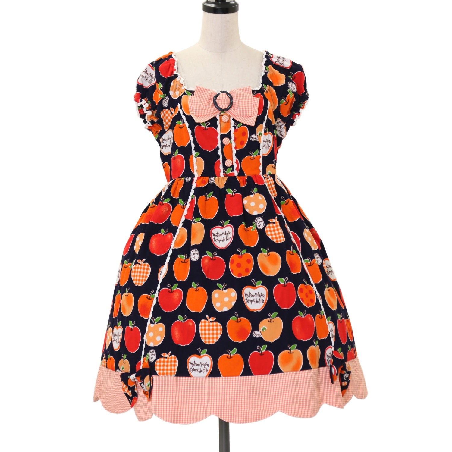 USED】りんごスカラップ切替ジャンパースカート | metamorphose