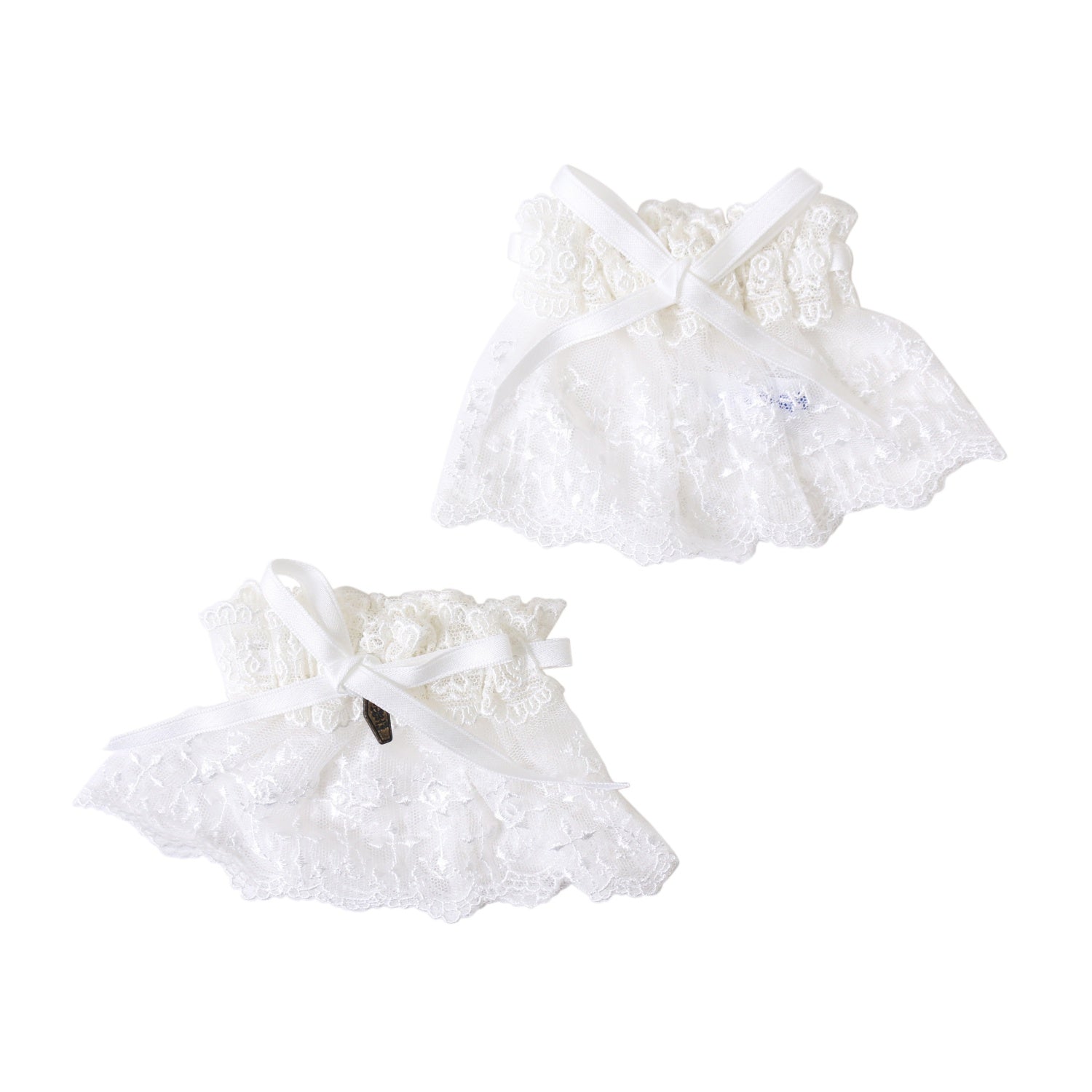 USED】バラ十字架レースお袖とめ（白×白レース×白リボン） | Moi-même