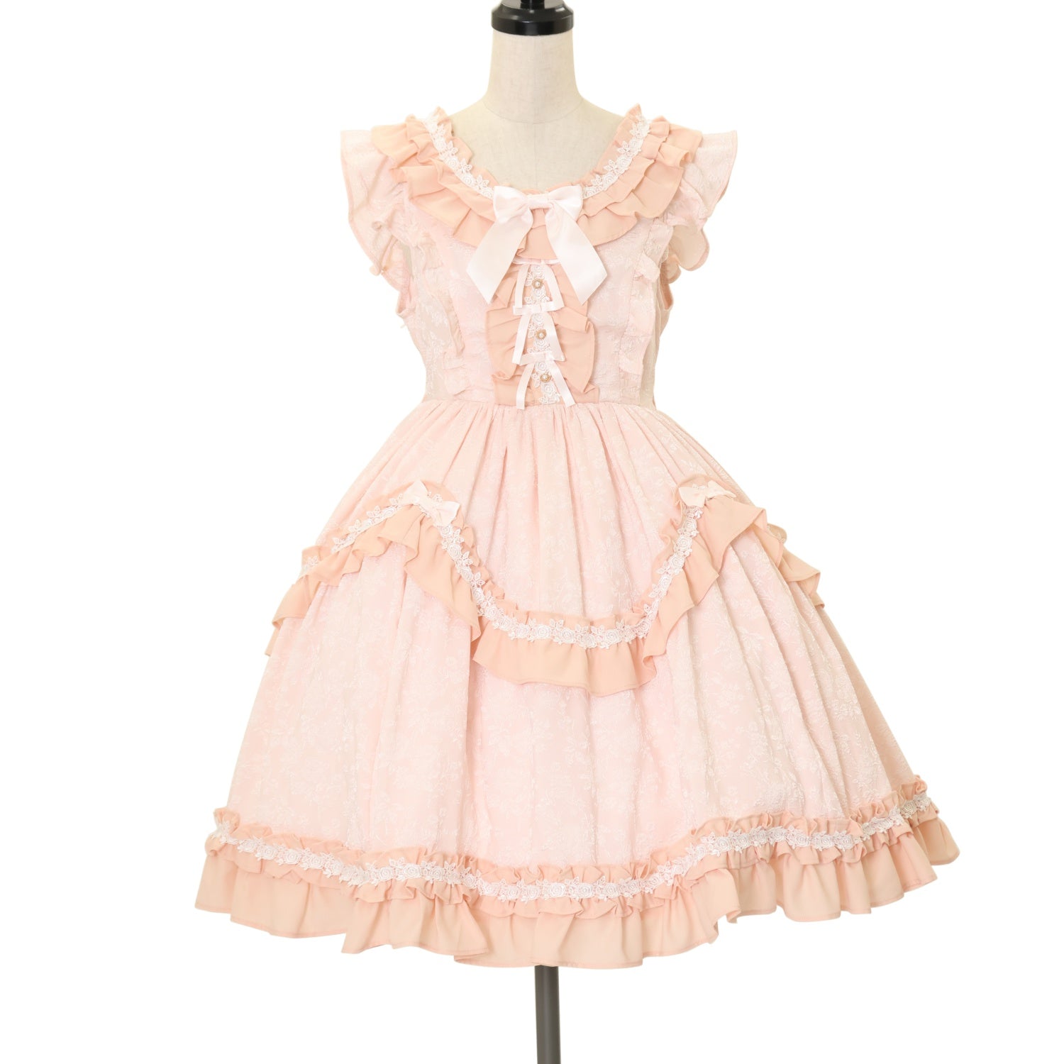 axes femme kawaii Chalmiere フリルジャンスカ ピンク