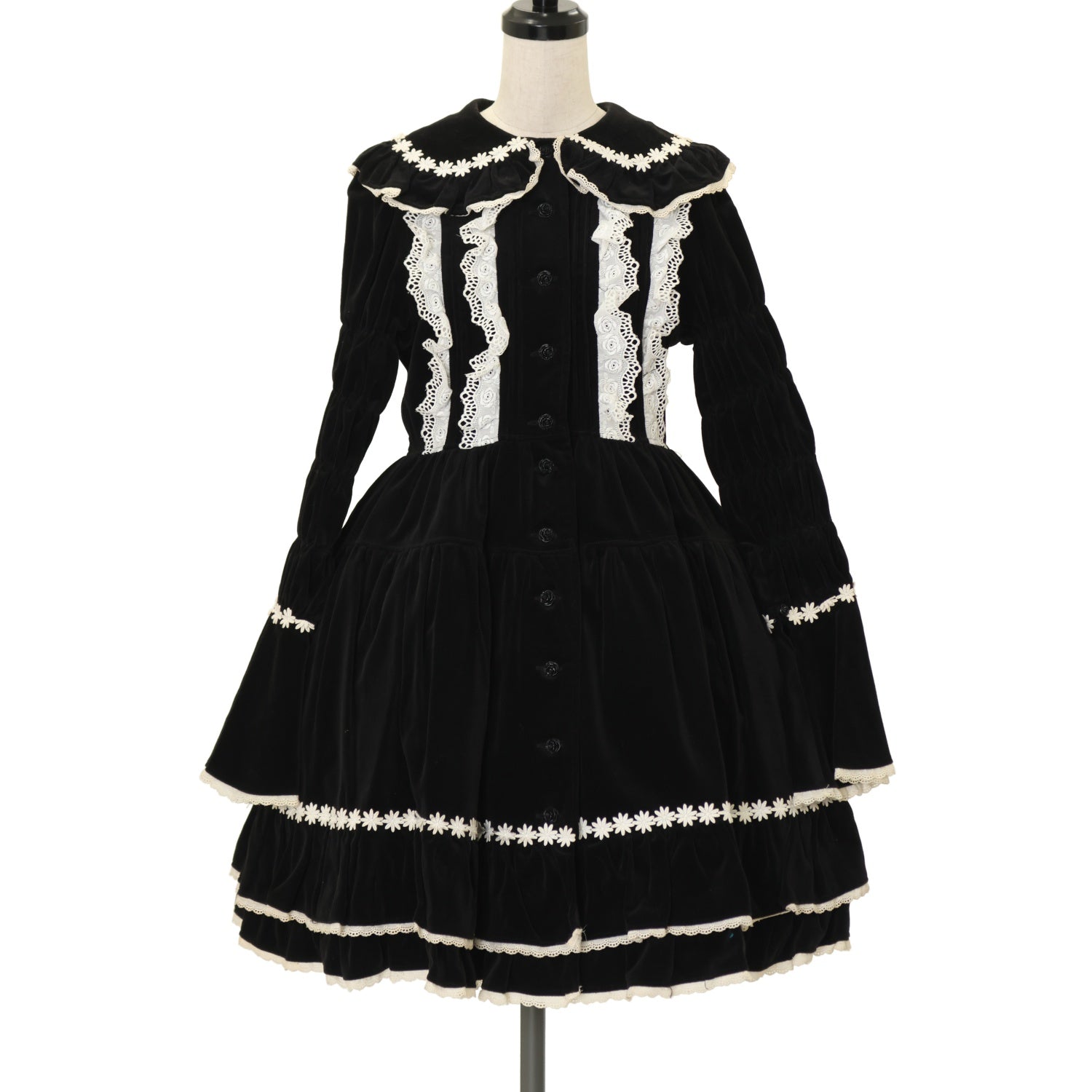 Cornet タータンワンピース USED】別珍前開きワンピース | Cornet | ロリータ ゴスロリブランド服