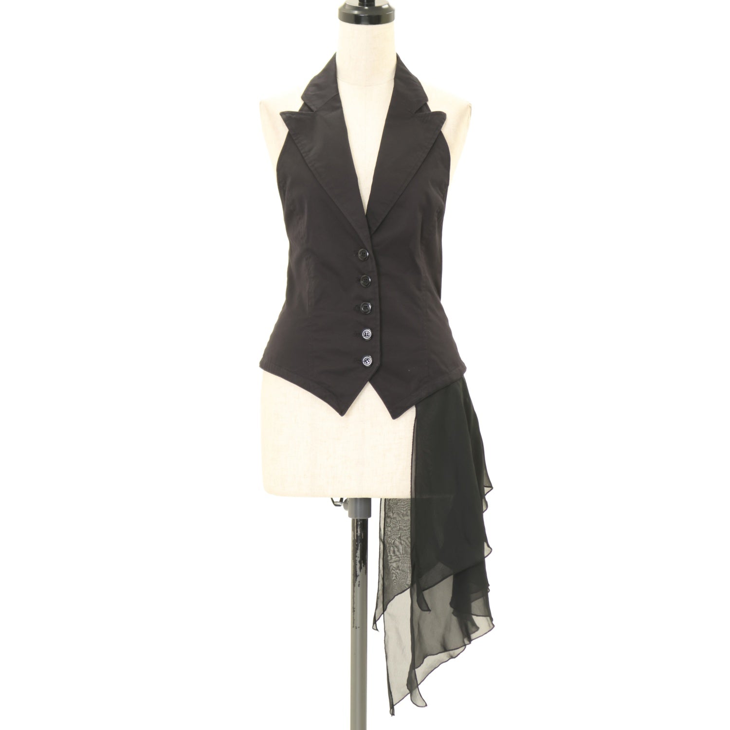 USED】【Mサイズ】シフォンアシメホルターベスト | BLACK PEACE NOW 