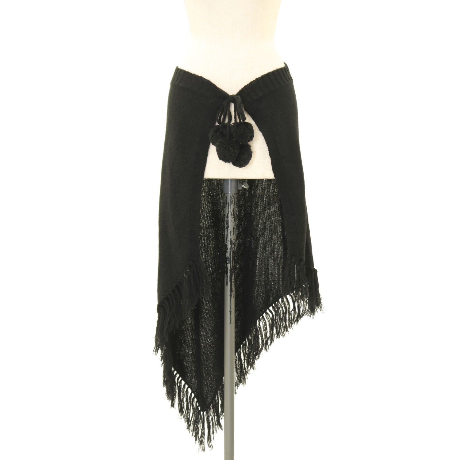 USED】【PEACE NOW】アシメニットオーバースカート | BLACK PEACE NOW