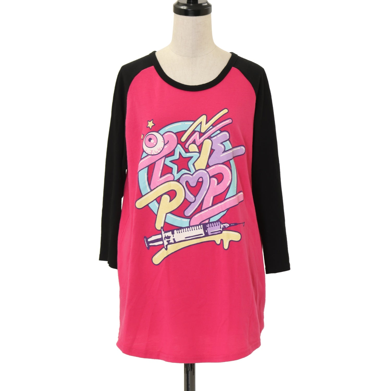 USED】【Mサイズ】ネオンロゴプリントラグランTシャツ | LISTEN FLAVOR