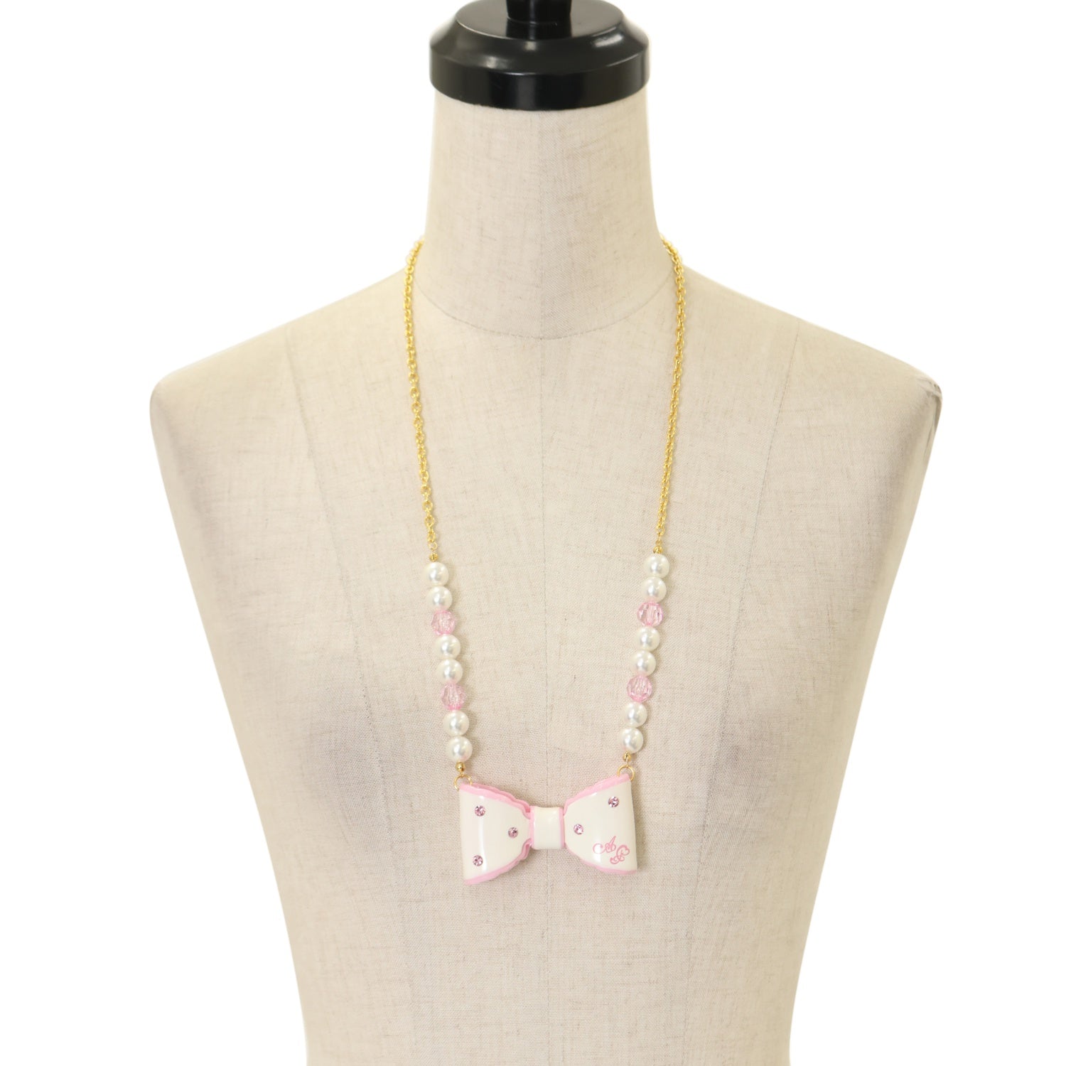 USED】ドリームリボンネックレス(ホワイト×ピンク) | Angelic Pretty