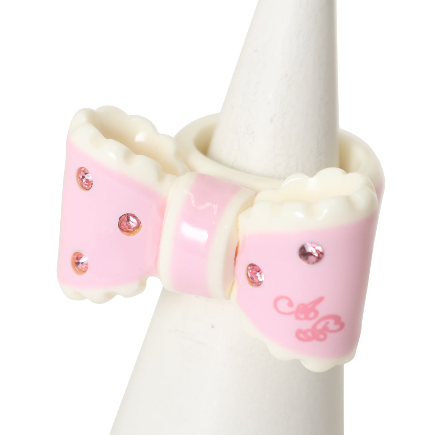 USED】ドリームリボンリング（ピンク×白） | Angelic Pretty
