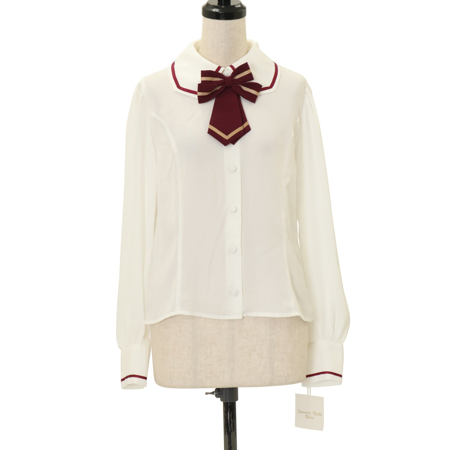 Innocent World ブラウス ホワイト リボン ロリータ USED】【White/Mサイズ】リボンタイ付きブラウス | Innocent World