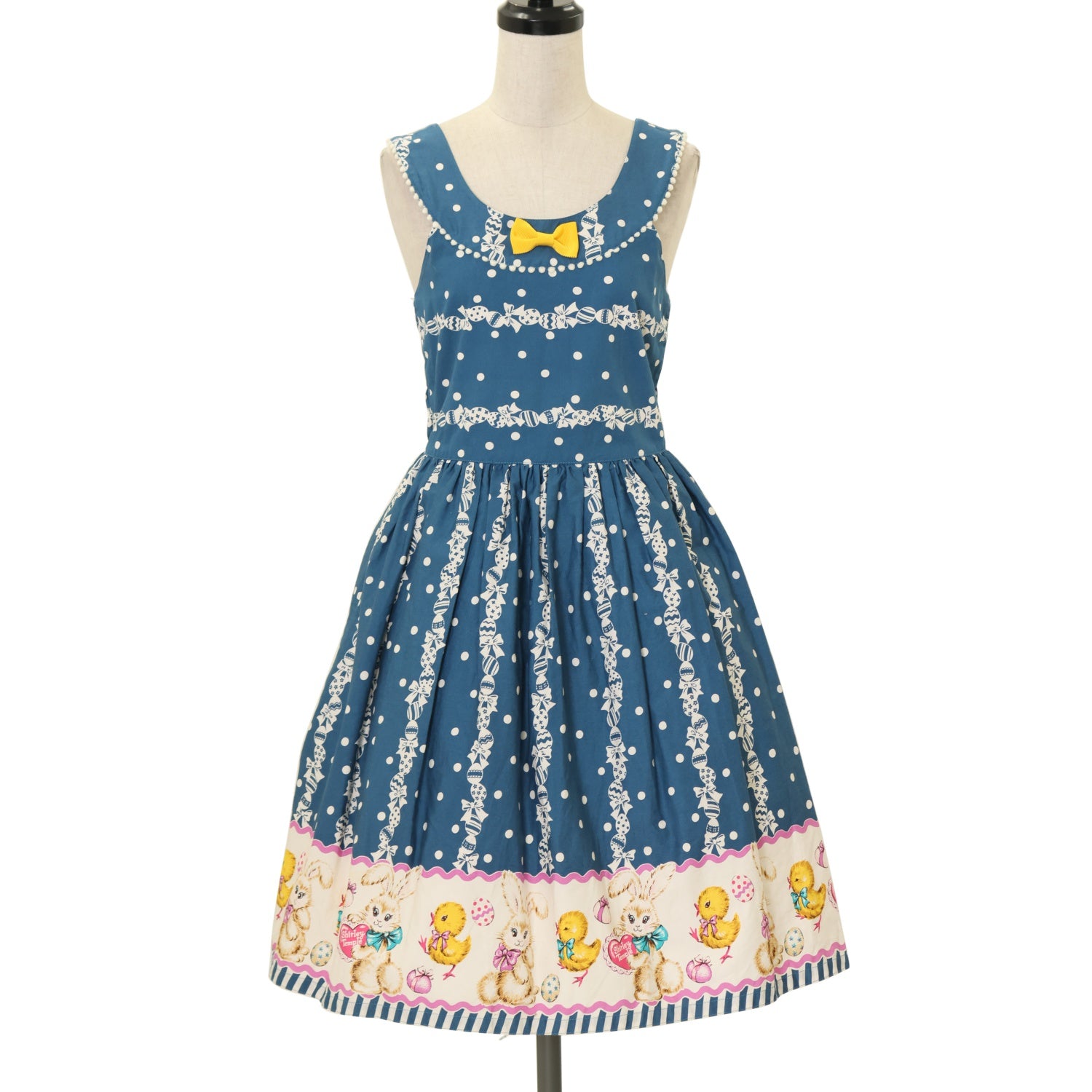 USED】【160cm】イースタープリントノースリーブワンピース | Shirley