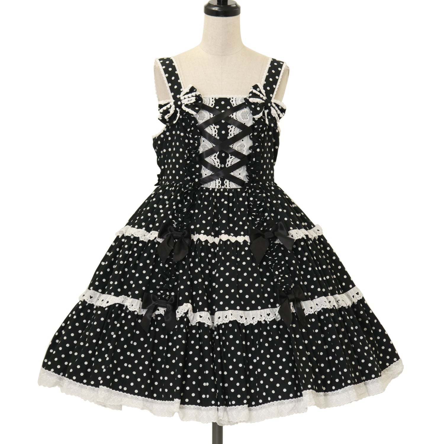 USED】肩リボンジャンパースカート（ドット） | Angelic Pretty