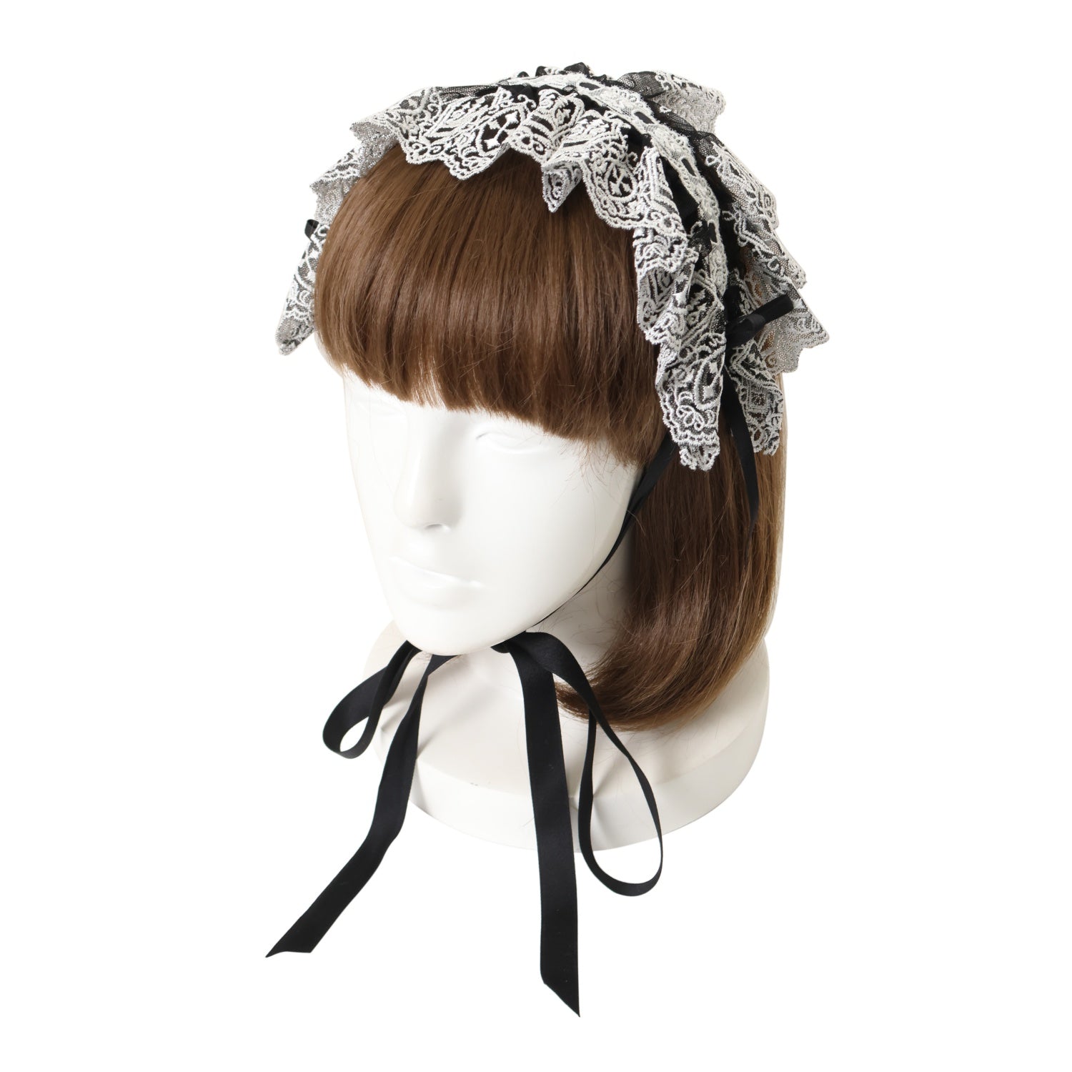 USED】コフィンレースヘッドドレス(Black × White) | Moi-même-Moitié