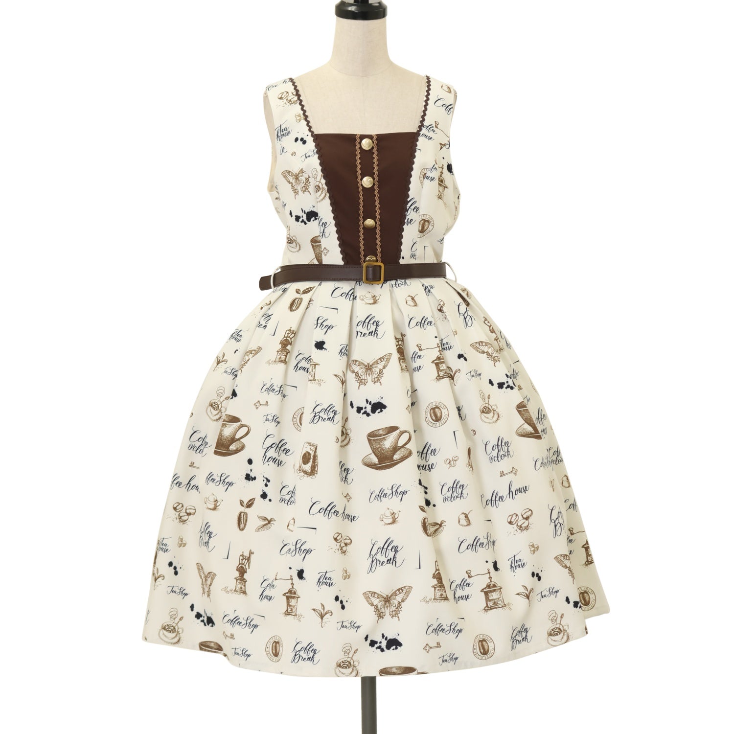 USED】【MISS CUBE/Mサイズ】Caramel latte ジャンパースカート USED】【MISS CUBE/Mサイズ】Caramel latte ジャンパースカート