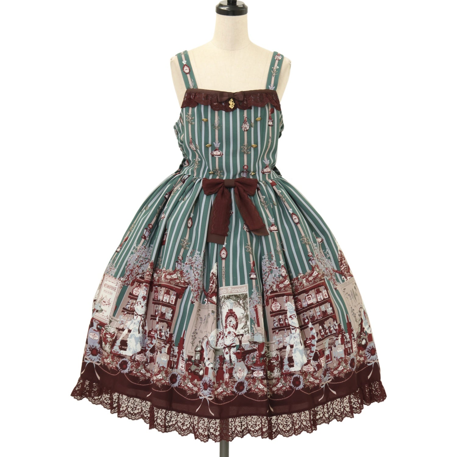 メタモルフォーゼ　秘密の調香室ジャンパースカート ヘッドドレス USED】秘密の調香室ジャンパースカート | metamorphose | ロリータ
