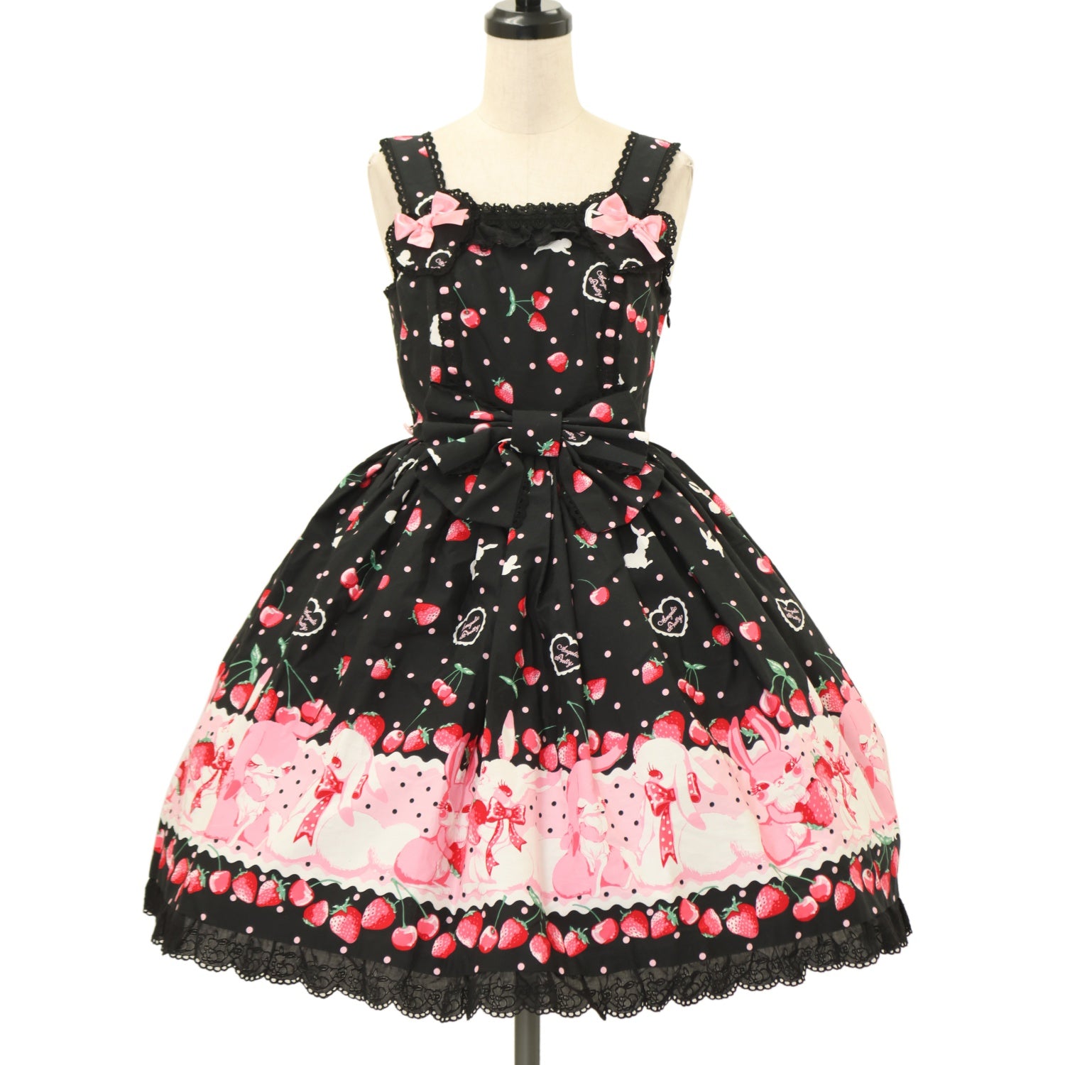 USED】Cherry Berry Bunnyハートジャンパースカート | Angelic Pretty 