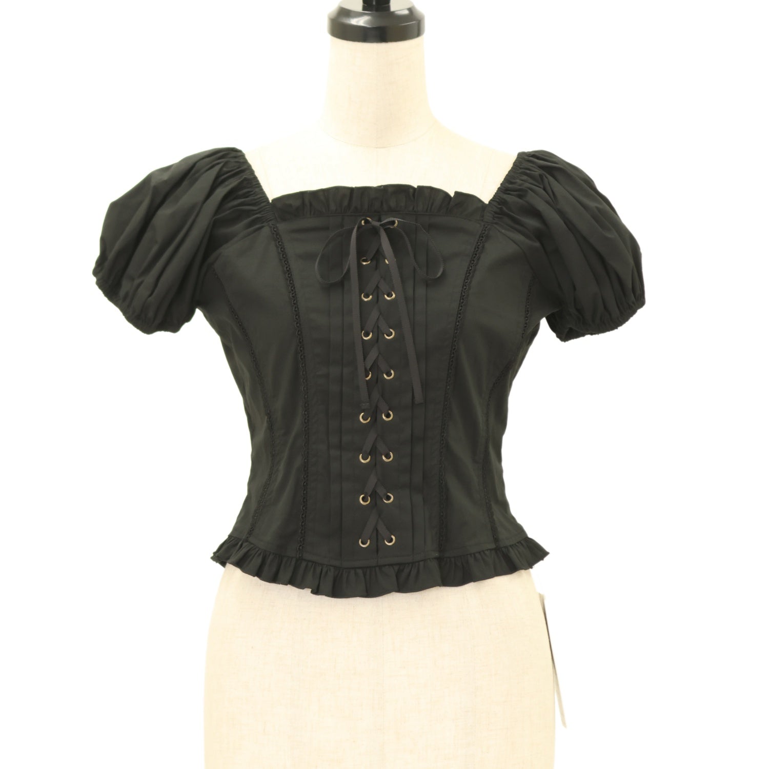 Victorian maiden ロイヤルフリルレーシーブラウス 黒 【公式通販】