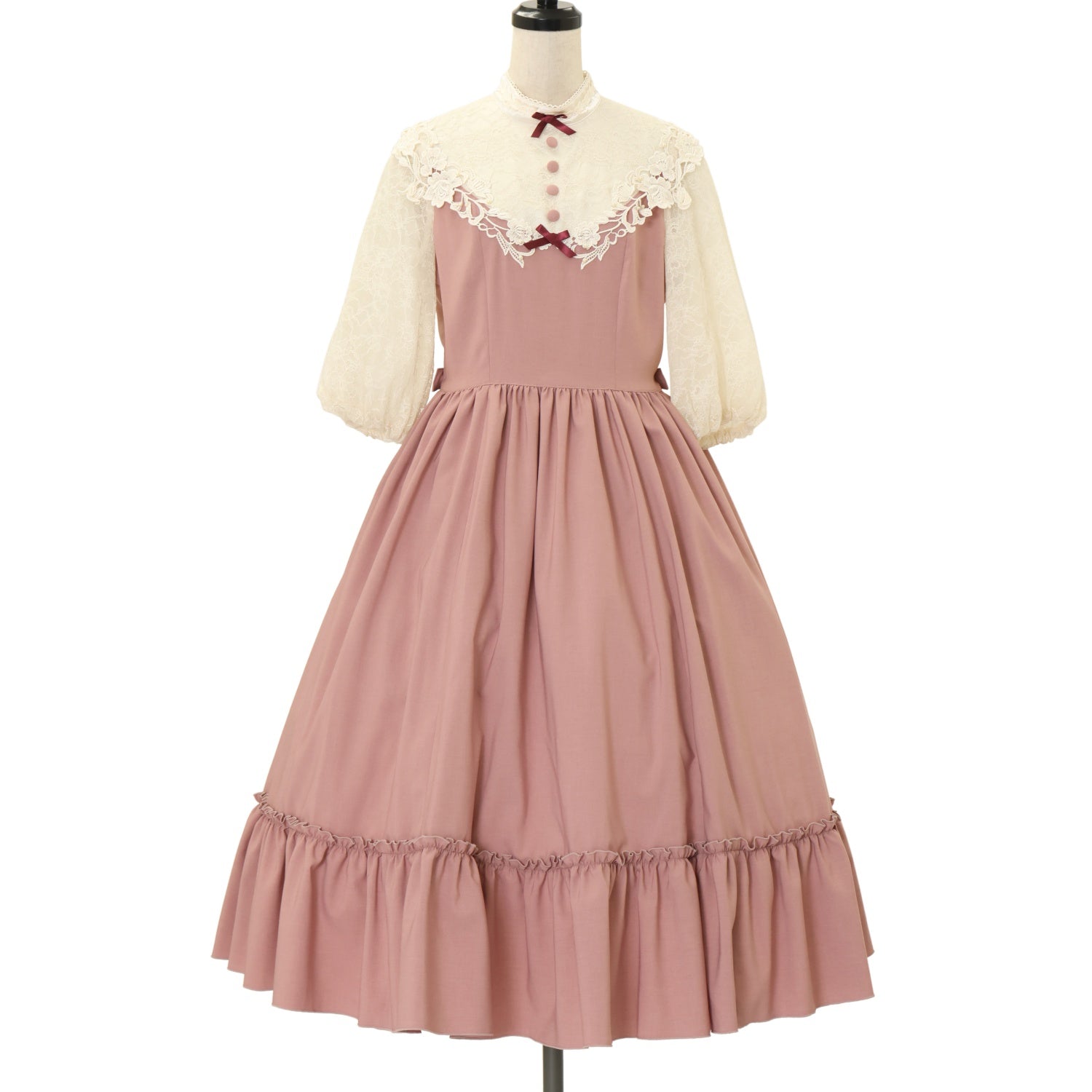 USED】【Mサイズ】つる薔薇レースアニバーサリー ワンピース 