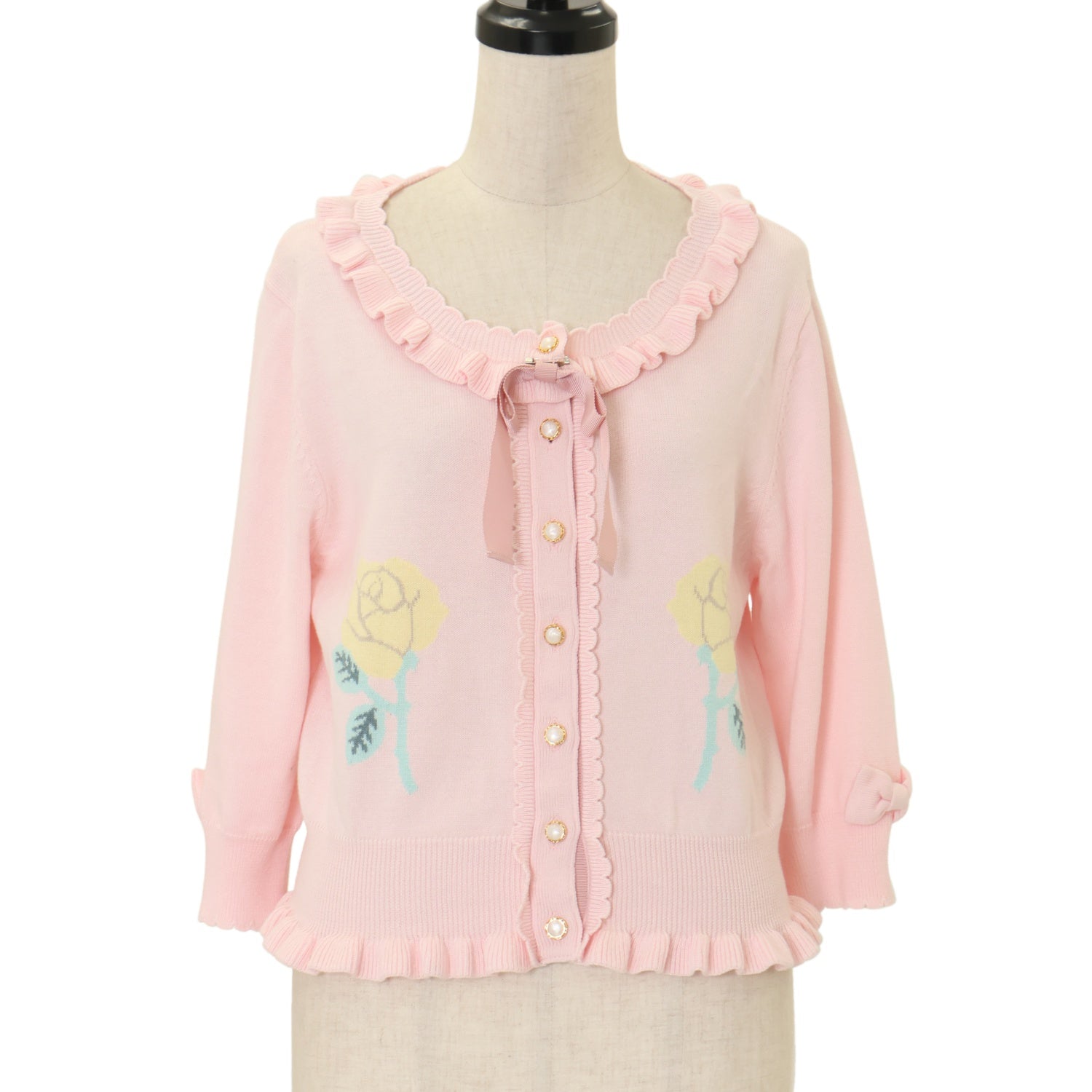 Angelic pretty ハート刺繍カーディガン 襟ファー取外し 美品 USED】Doll'sニットカーディガン | Angelic Pretty | ロリータ