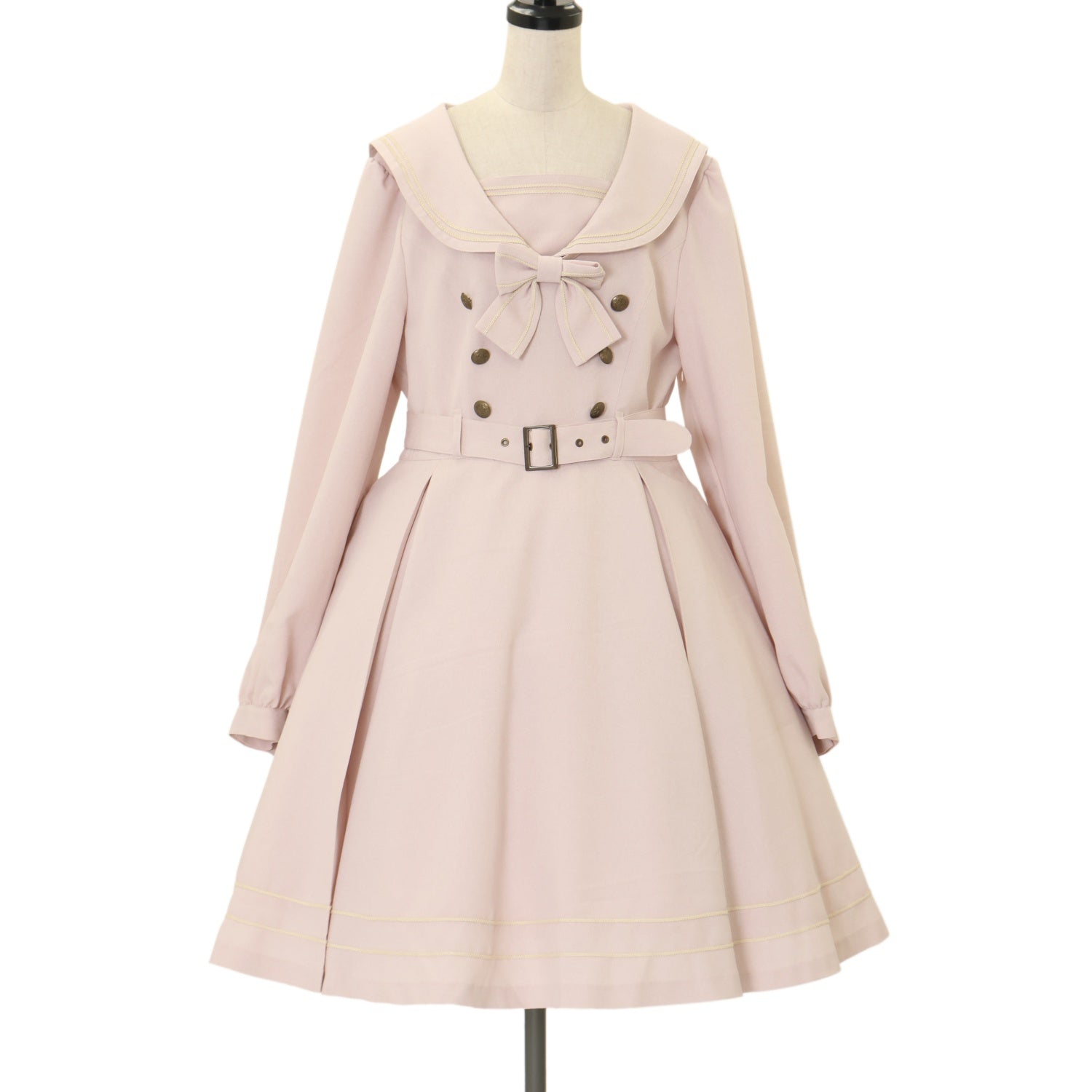 USED】【プラスサイズ】長袖セーラーリボンワンピース | metamorphose