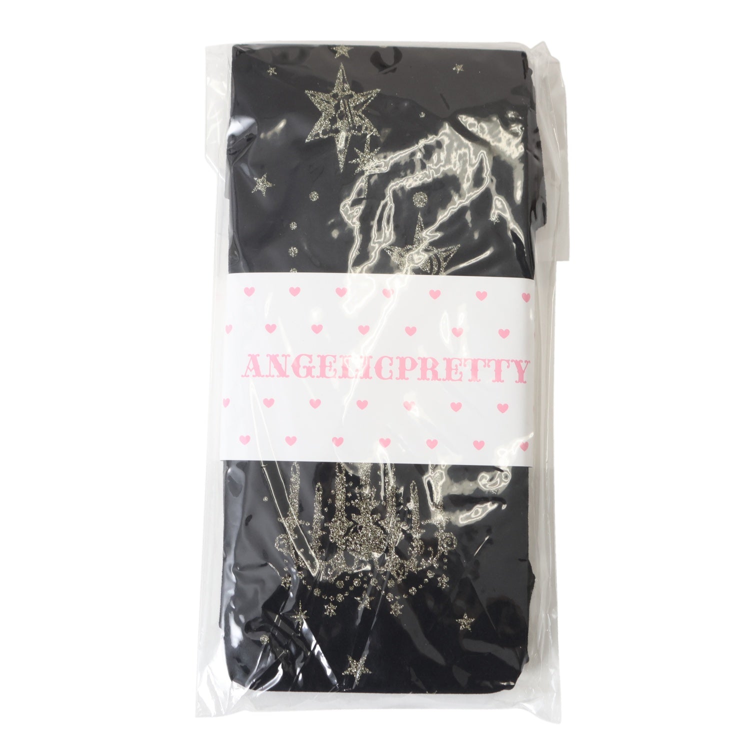 ANGELIC PRETTY タイツセット ホワイト ブラック Angelic Pretty / Lovelyレースアップタイツ ブラック H-26-04-23-064