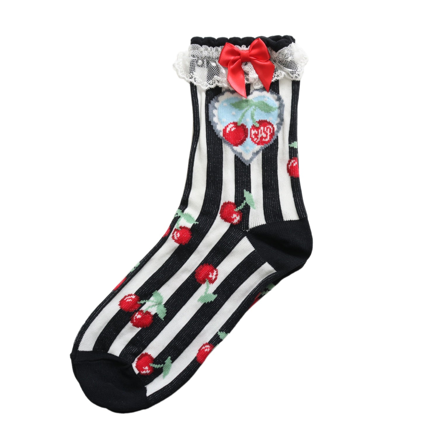 angelicpretty他ソックスまとめ売り USED】Cherry Stampクルー丈ソックス | Angelic Pretty | ロリータ