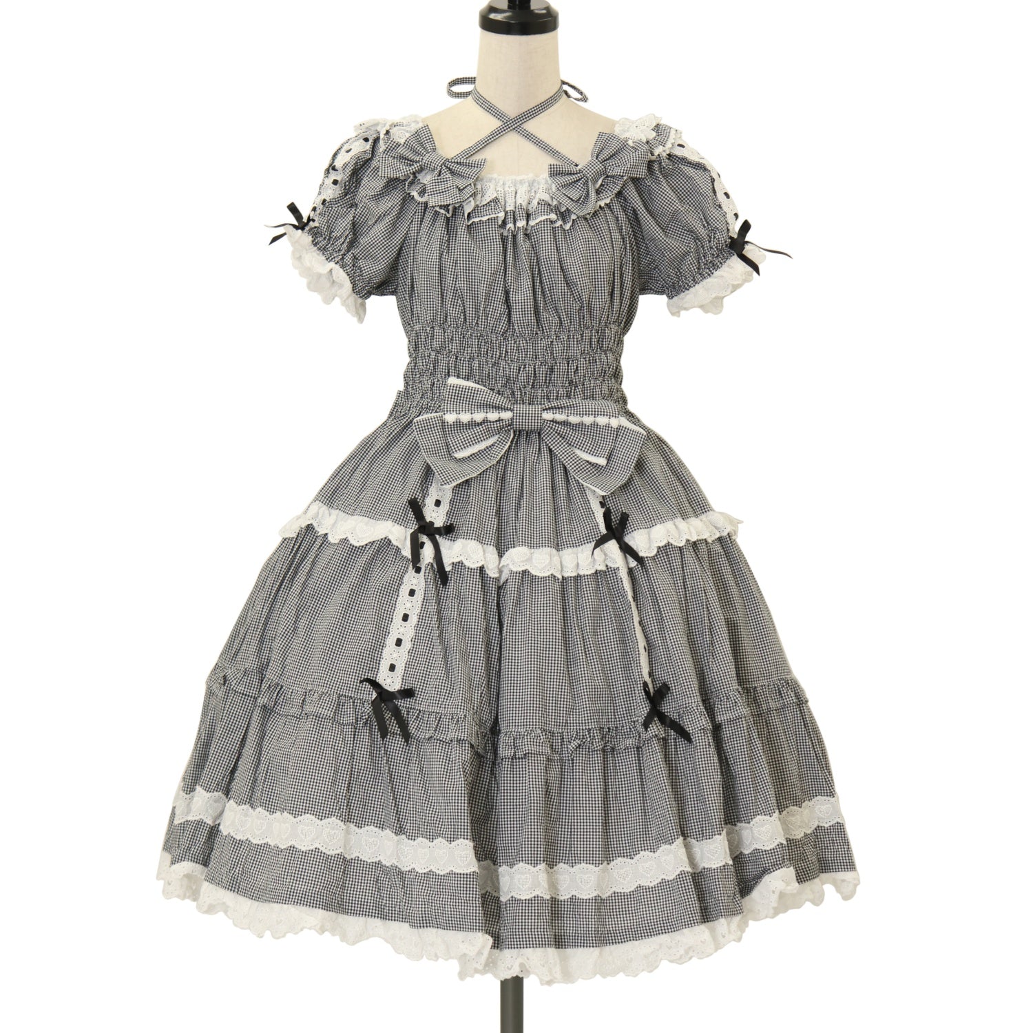 Eternal Doll半袖ワンピース USED】Eternal Doll半袖ワンピース(小ギンガム) | Angelic Pretty