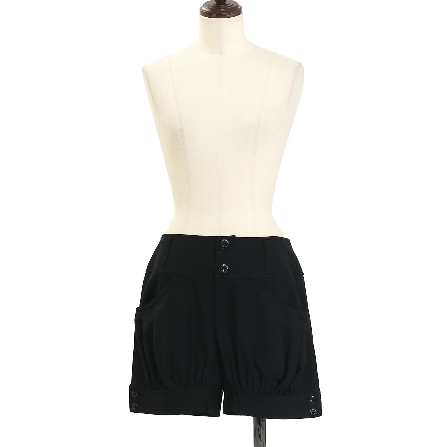 美品　PEACE NOW ピースナウ　パンツ　サスペンダー外し可能　ブラック USED】【PEACE NOW/Mサイズ】ショートパンツ | BLACK PEACE NOW