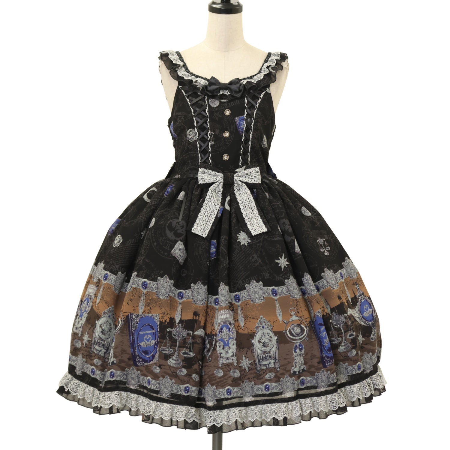 USED】Sacred magic item collection レースアップジャンパースカート