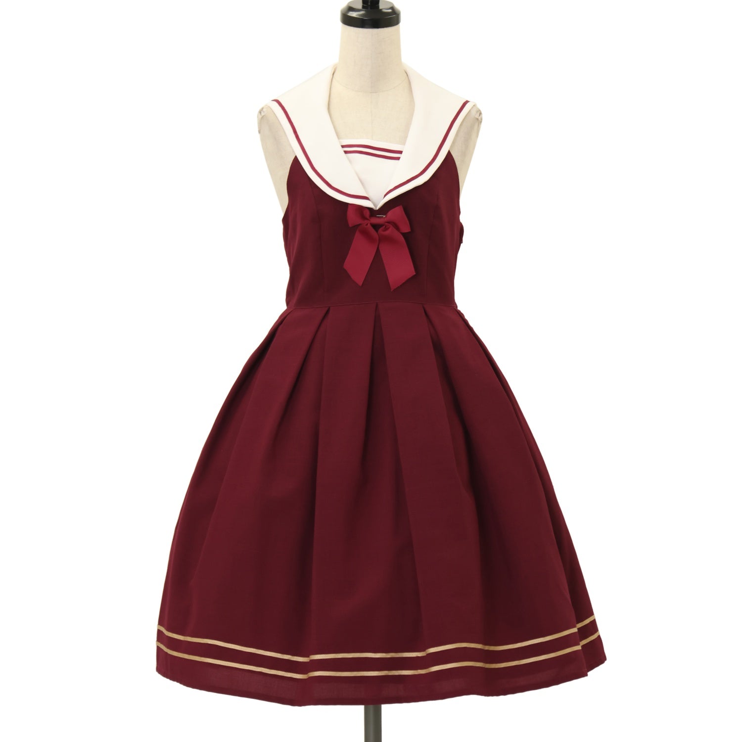 Innocent World ジャンパースカート　Lサイズ　ブラック USED】【White/Lサイズ】セーラーハイウエストジャンパースカート