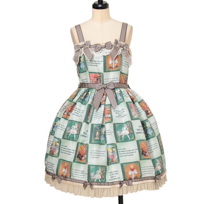 n*k様 BABY,Ex libris the DOLLS柄リボンジャンパースカ USED】Ex libris the DOLLS柄リボンジャンパースカート | BABY, THE