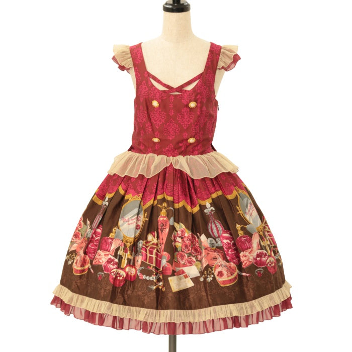 メタモルフォーゼ　Dress roomバッスルジャンパースカート　ボルドー メタモルフォーゼ Dress roomバッスルジャンパースカート