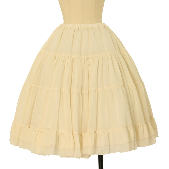 USED】ボリュームシフォンフリルペチコートスカート | Victorian