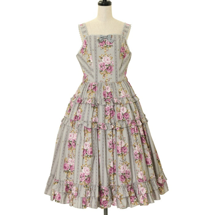 USED】【Lサイズ】オールドイングリッシュローズジャンパースカート  