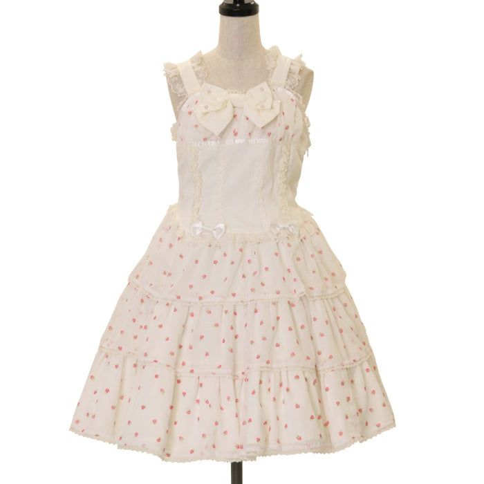 乙女ローズフリルジャンパースカート 黒 USED】乙女ローズフリルジャンパースカート | Angelic Pretty