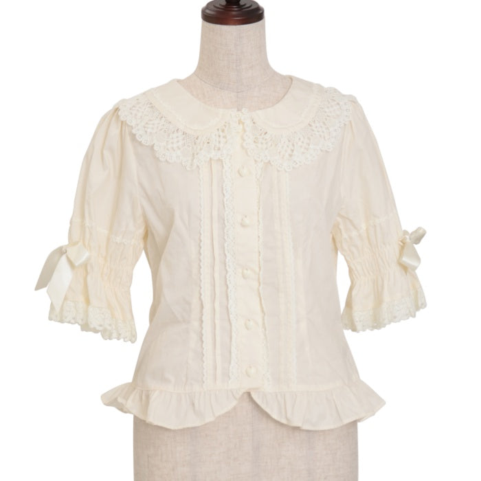 ミルフィーユレースブラウス　生成り ミルフィーユレースブラウス 生成り