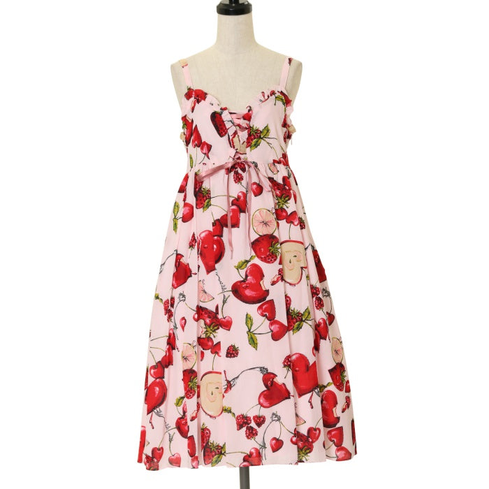 MILK／定価3万円 ラブベリーキャミドレス イチゴ ピンクフルーツ柄 USED】ラブベリーキャミドレス | MILK | ロリータ ゴスロリ