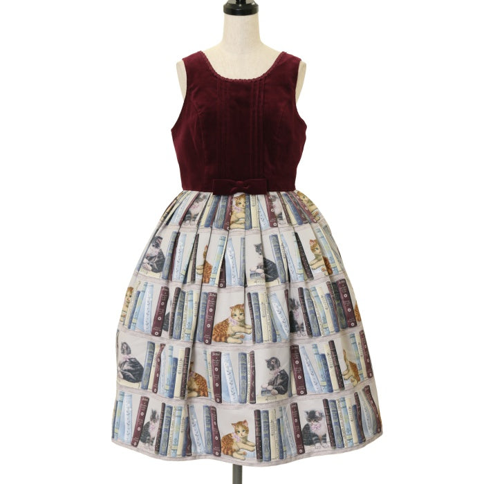 USED】子猫と本棚 ノースリーブワンピース | Emily Temple cute  