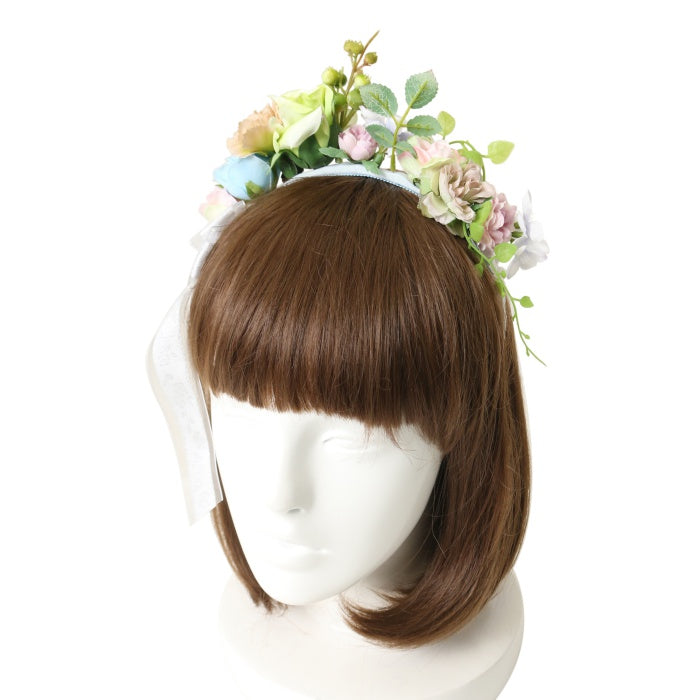 【新品】Pretty Flower カチューシャ(サックス) 新品】Pretty Flower カチューシャ(サックス)