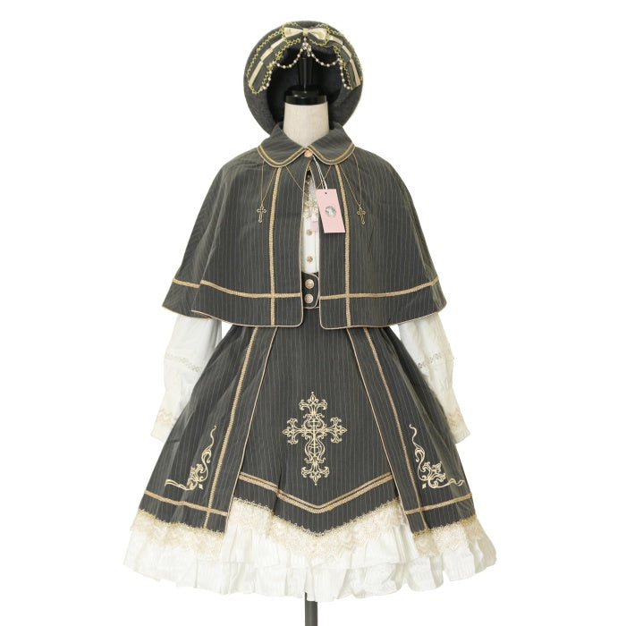 【最終値下げ】 Crossケープ付きワンピース USED】【SIKA Lolita/Sサイズ】Royal Crossケープ付きワンピース