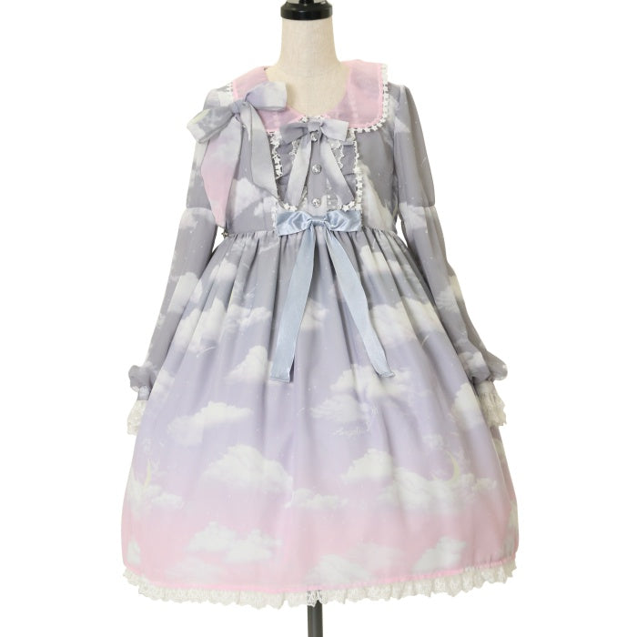 Angelic Pretty Misty Sky Brilliant Color - ひざ丈ワンピース