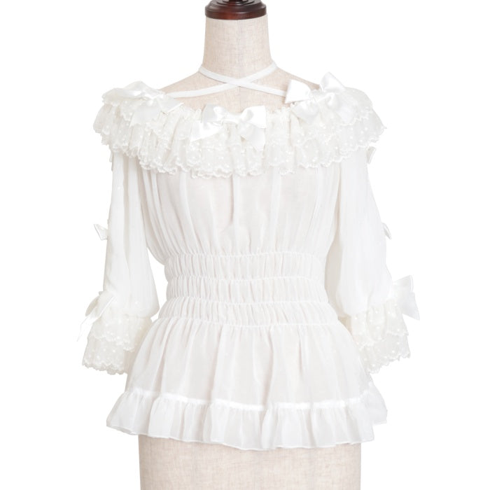 USED】Twinkle Dotシャーリングブラウス | Angelic Pretty