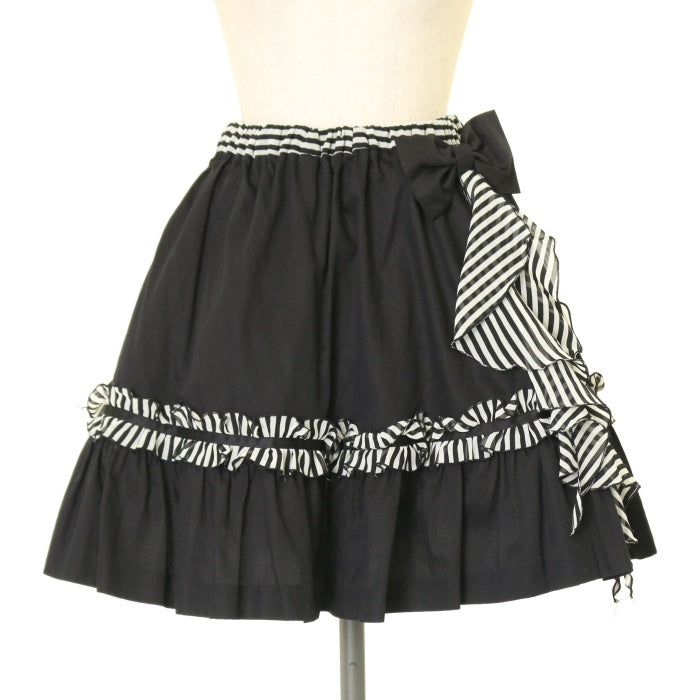 USED】【PEACE NOW/Mサイズ】ストライプギャザーフリルスカート