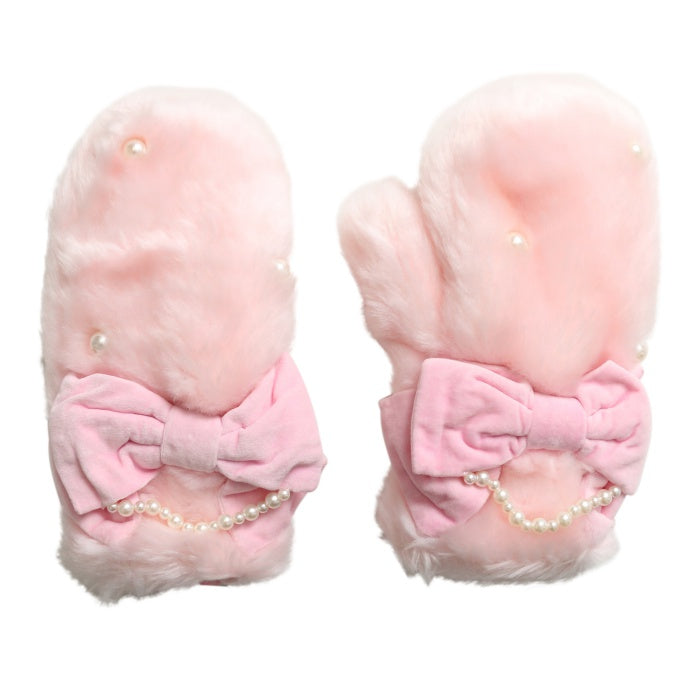 angelic pretty パールベロアリボンファーケープ ピンク