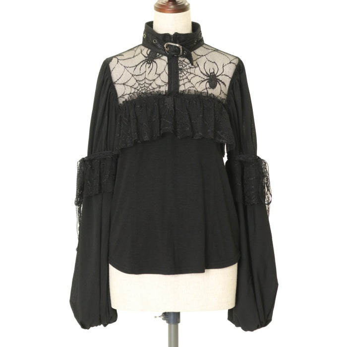 Qutie Frash キューティーフラッシュ 姫袖 クモメッシュ ブラウス Qutie Frash キューティーフラッシュ 姫袖 クモメッシュ