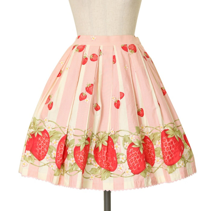 Angelic Pretty 赤いいちごドット柄フリルスカート Angelic Pretty 赤いいちごドット柄フリルスカート