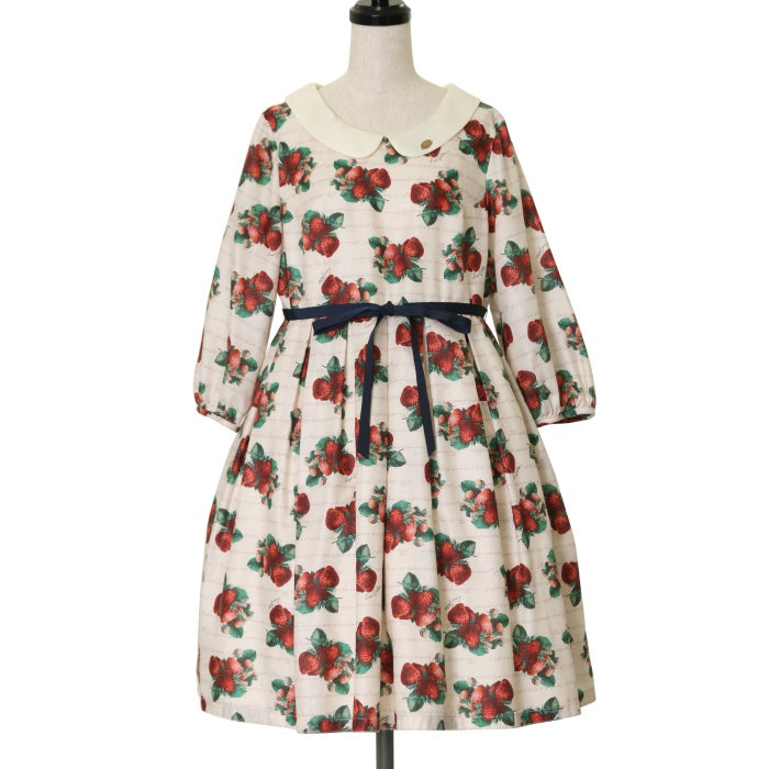 【Leur Getter】Strawberry 17 Sleeve ワンピース USED】『Sweet Strawberry』袖付ワンピース | Leur Getter Wunderwelt