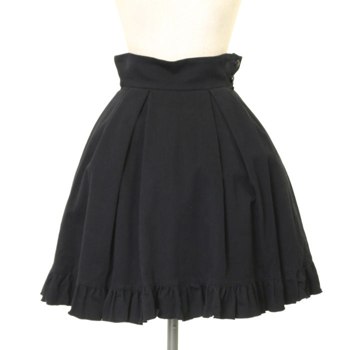 PEACE NOW ブラックフリルスカート USED】【Mサイズ】裾フリルタックスカート | BLACK PEACE NOW