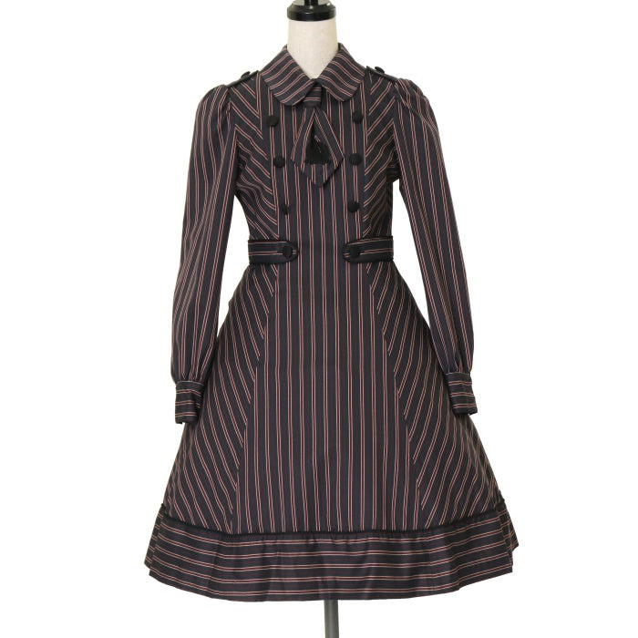 USED】レジメンタルストライプノーブルドレス | Victorian Maiden 